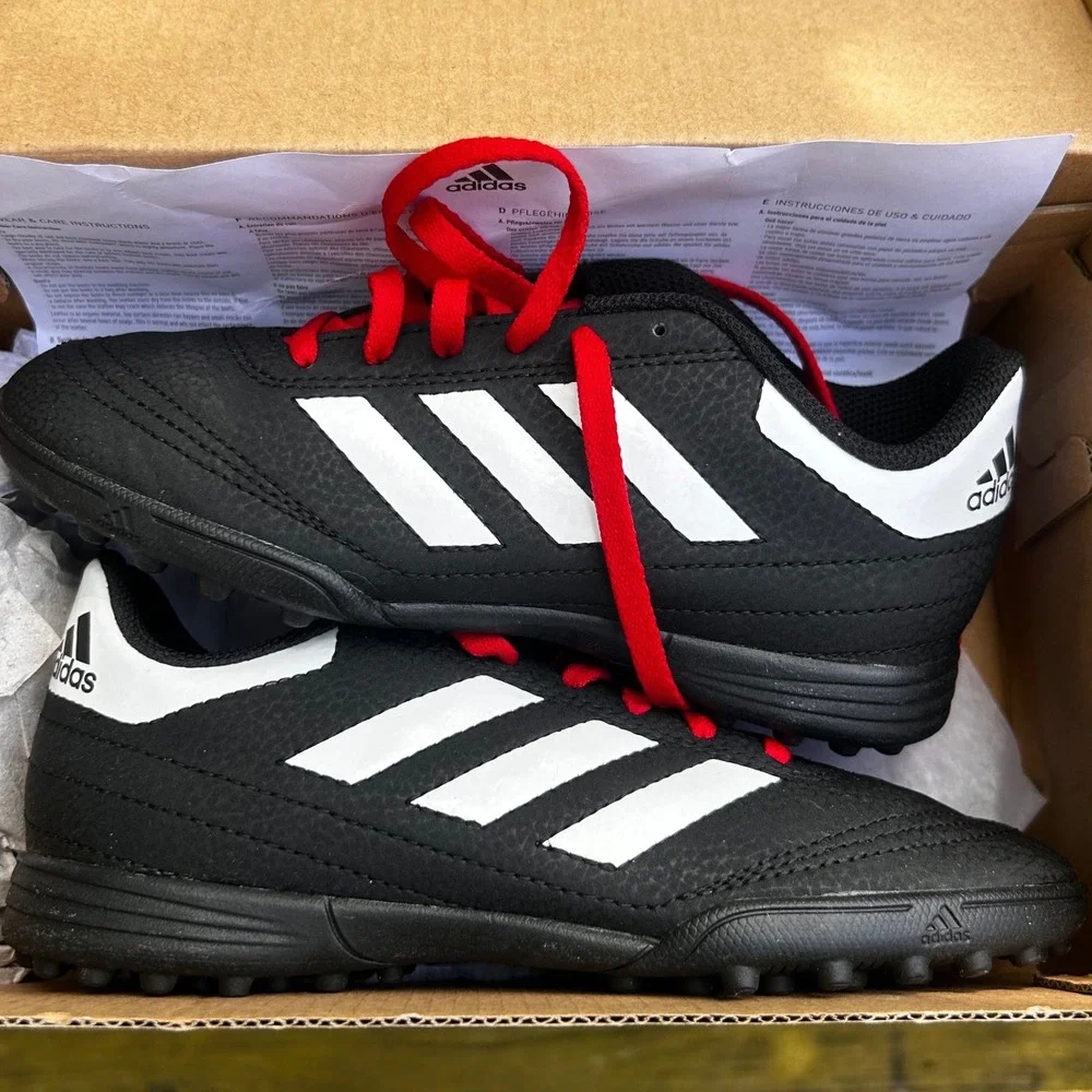 Adidas Soccer Cleats Goletto VI TF J 2 Black Turf Shoes Sport Athletic Cleats